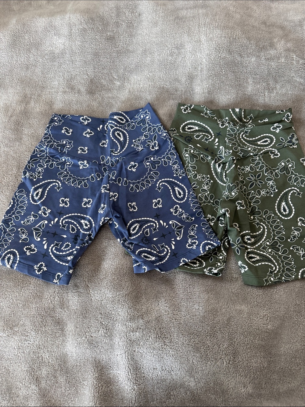 Booty By Brabants Bandana-Print Bike Shorts - Navy & Olive